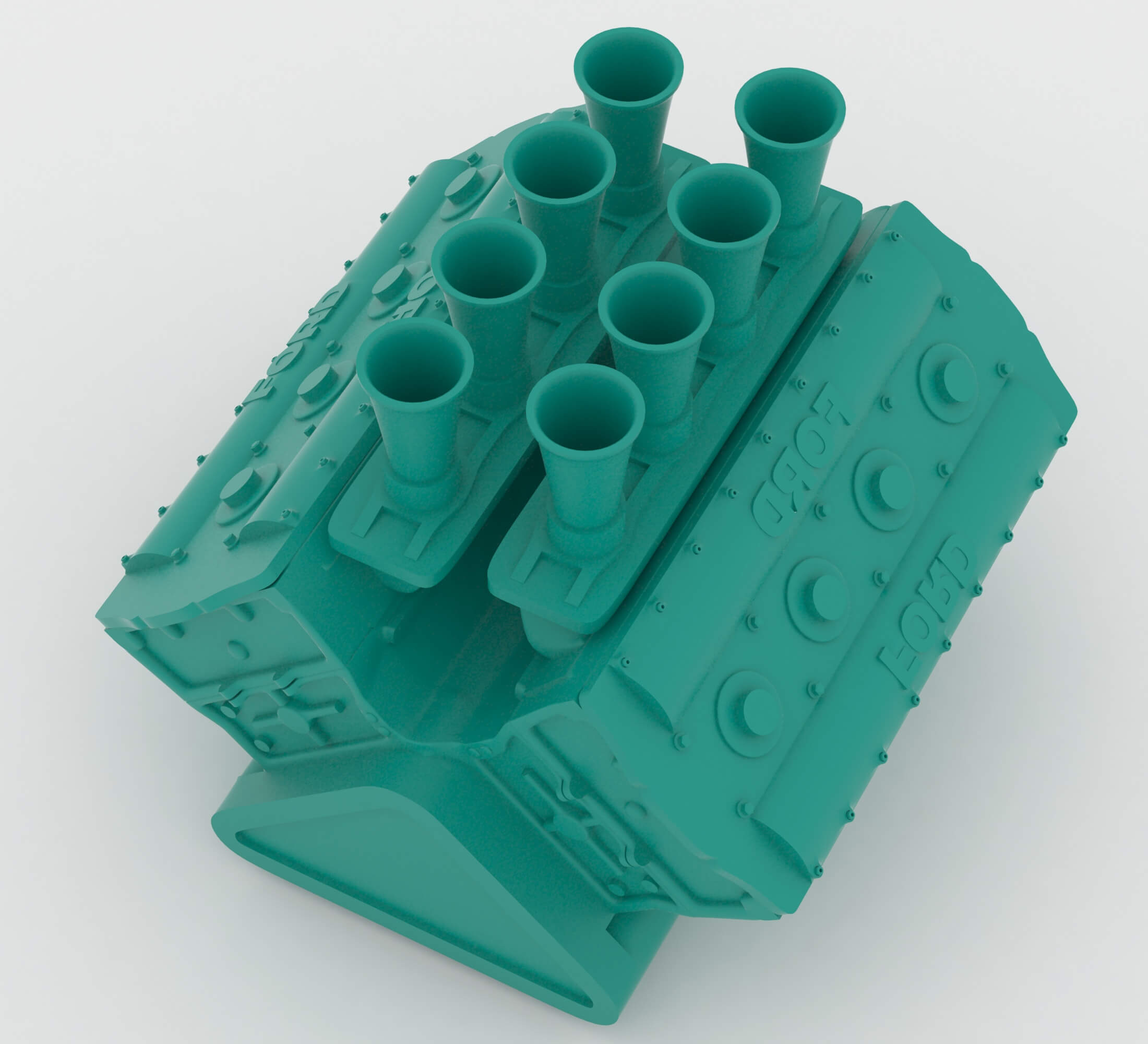 Cosworth V8 Engine 2 Lables Printable - 3D Model by bayazoff