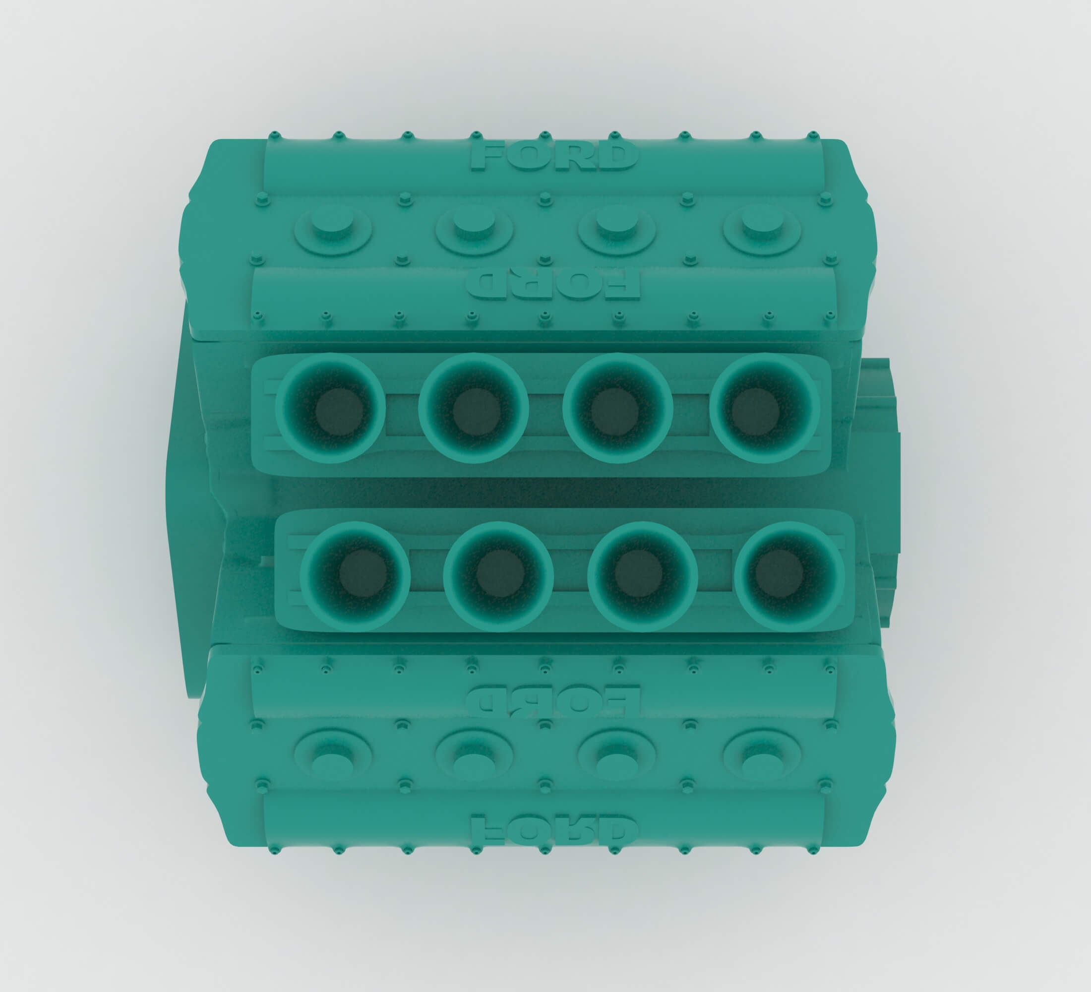 Cosworth V8 Engine 2 Lables Printable - 3D Model by bayazoff