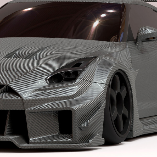 GTR LBWK 3 3D Render, Digital Art by bayazoff