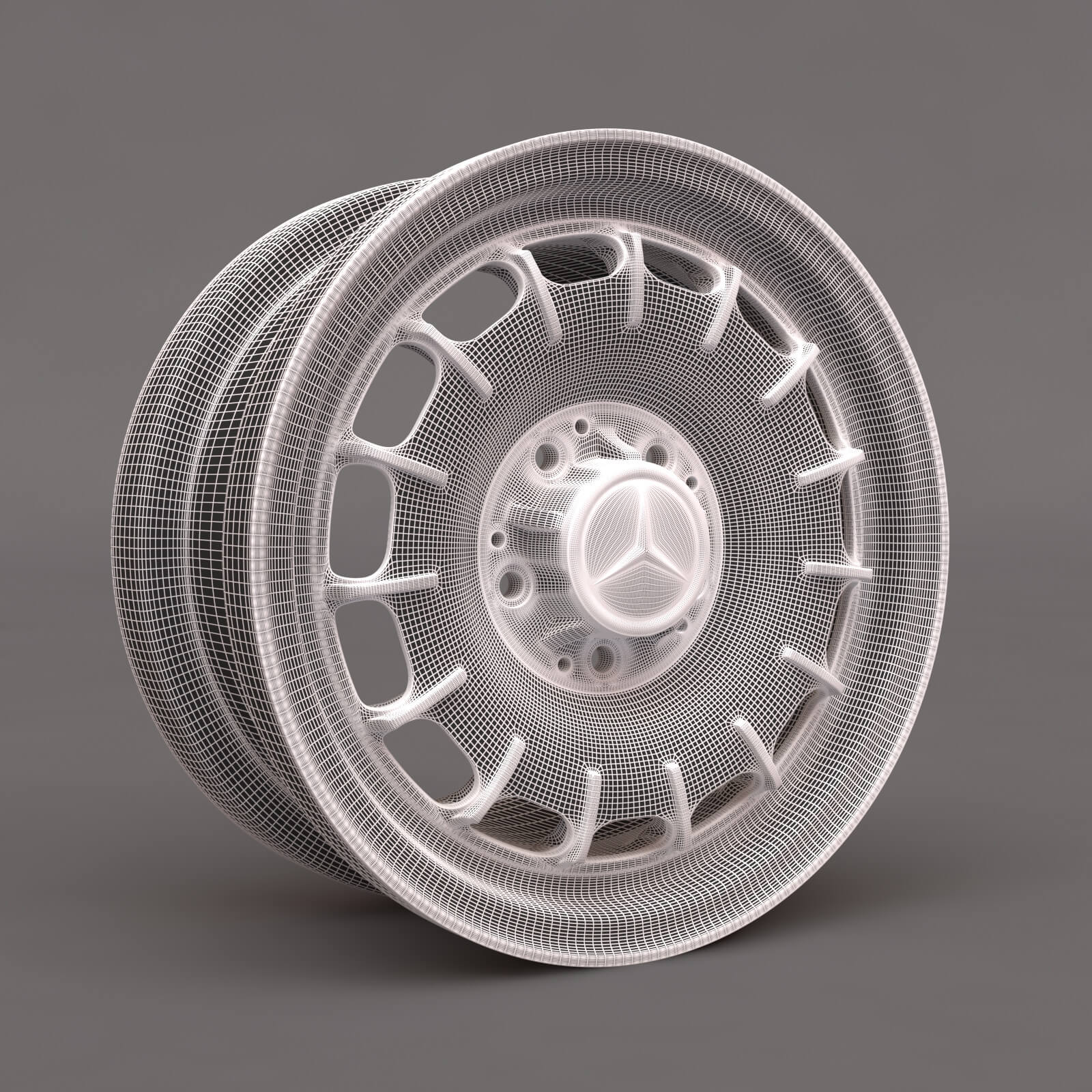 Mercedes Bundt Barock Rim Printable - 3D Print Model by bayazoff
