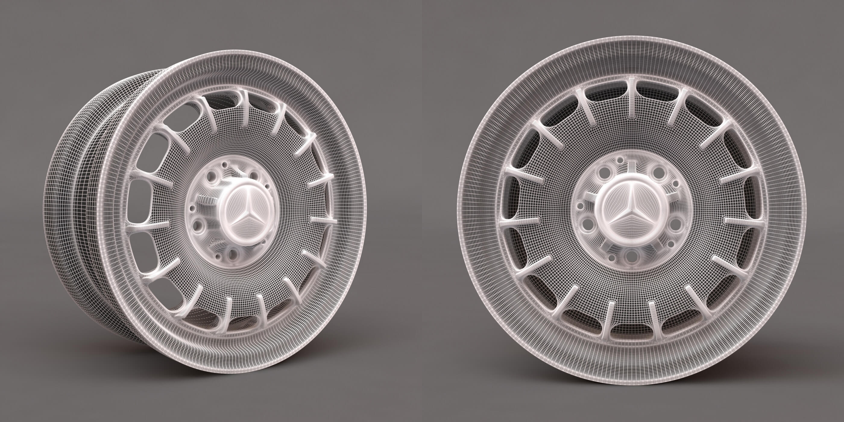 Mercedes Bundt Barock Rim Printable - 3D Model by bayazoff