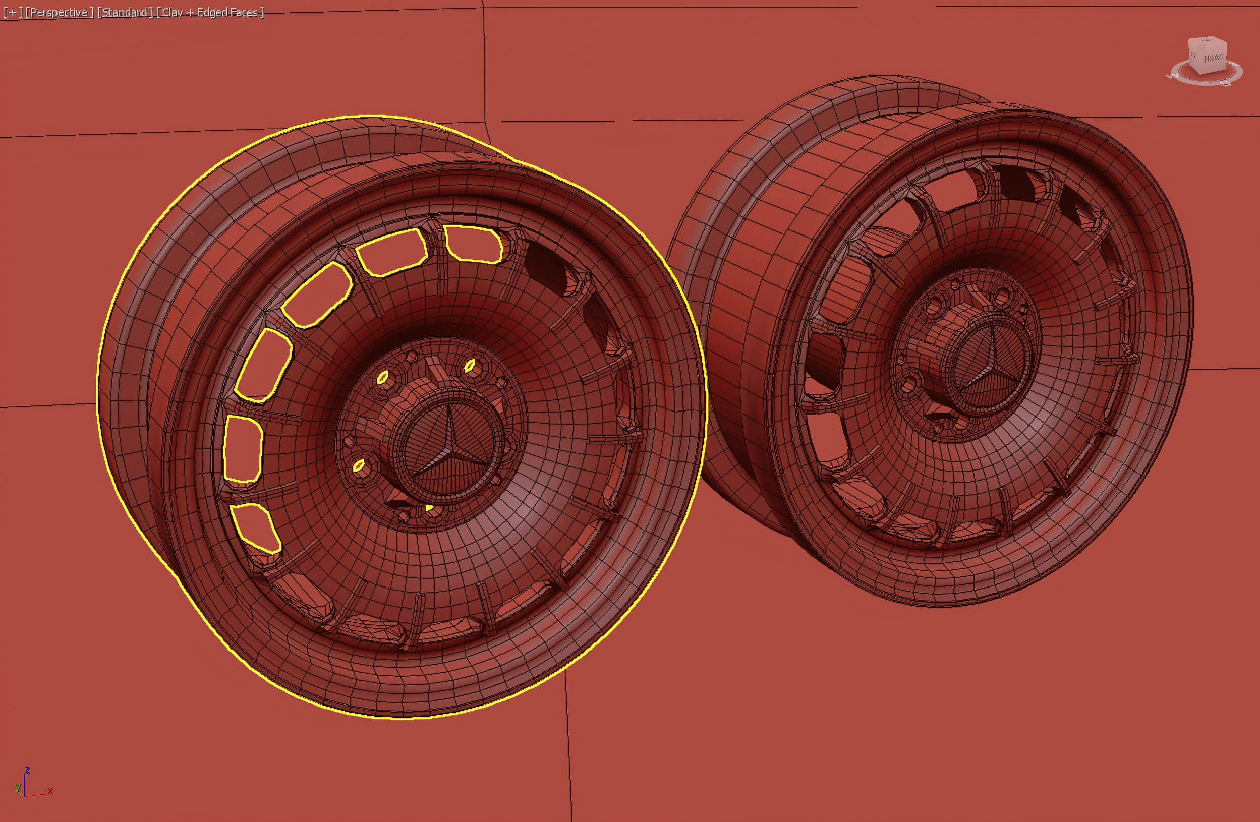 Mercedes Bundt Barock Rim Printable - 3D Model by bayazoff