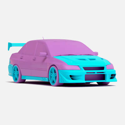 Mitsubishi Lancer VII Damd Body Kit and Addons
