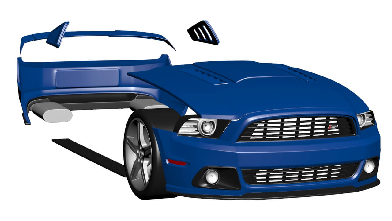 Mustang Roush RS3 2014 Body Kit - 3D Model by bayazoff