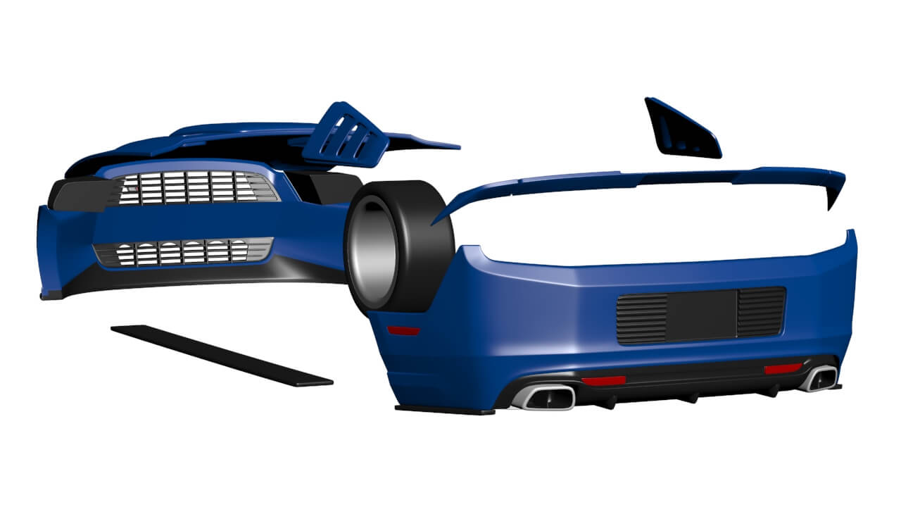 Mustang Roush RS3 2014 Body Kit - 3D Model by bayazoff