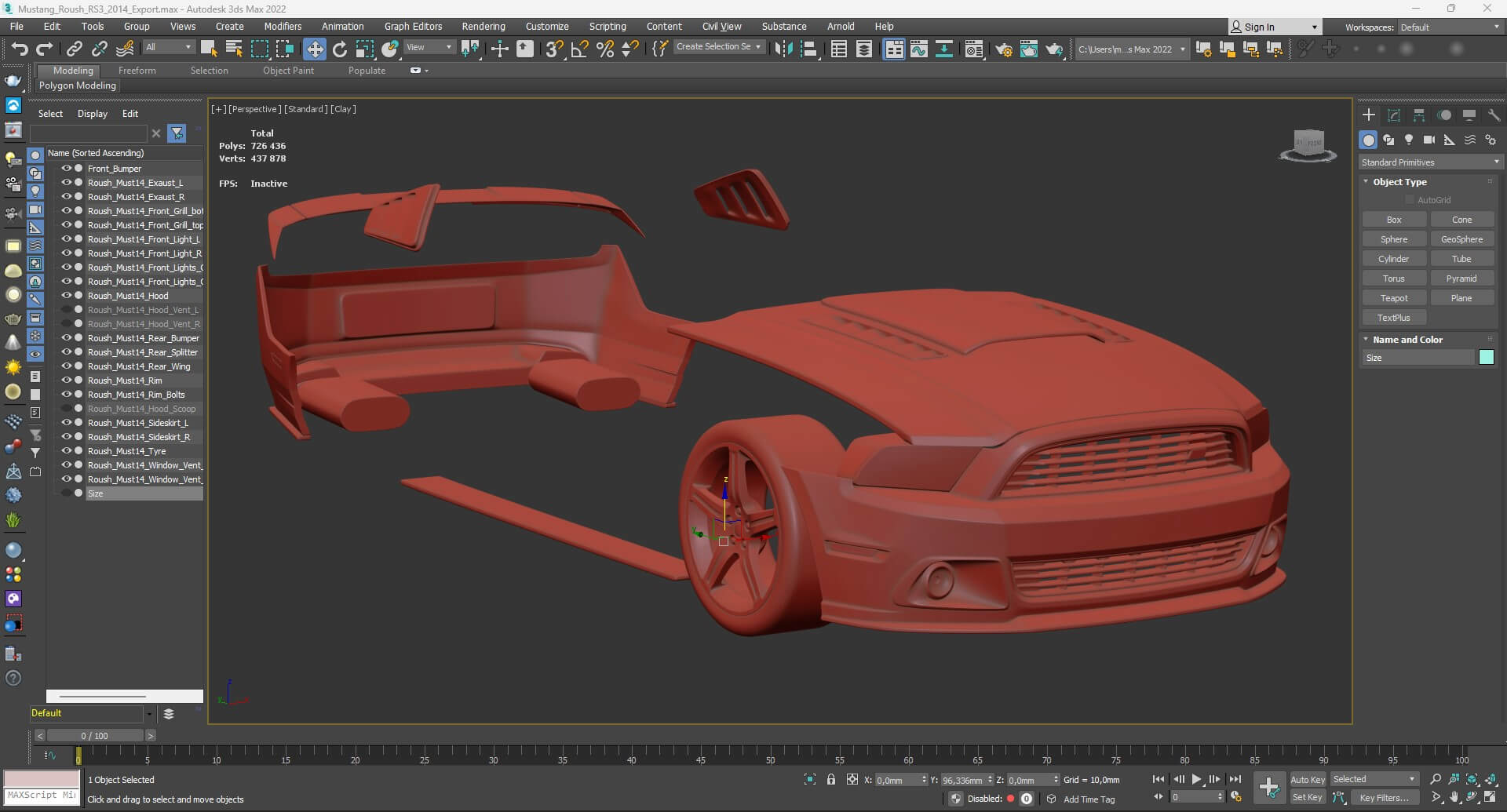 Mustang Roush RS3 2014 Body Kit - 3D Model by bayazoff