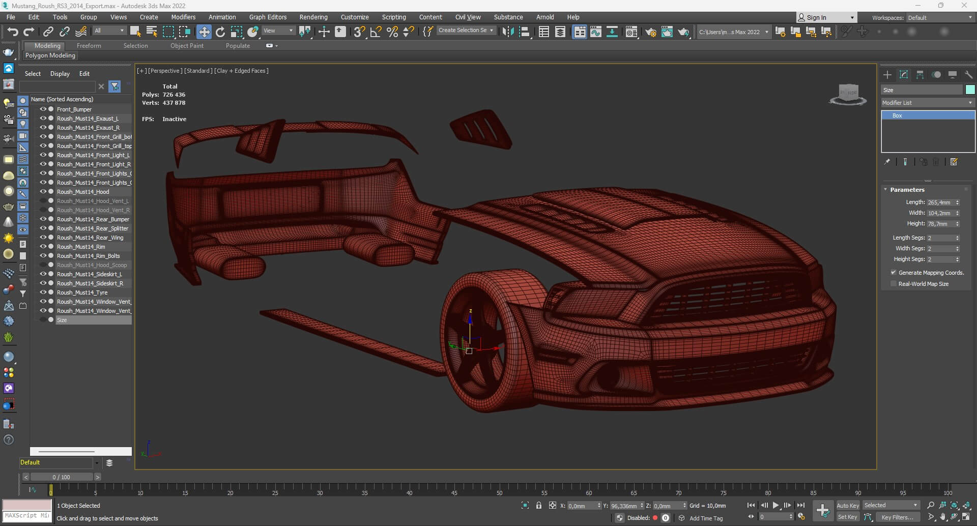 Mustang Roush RS3 2014 Body Kit - 3D Model by bayazoff