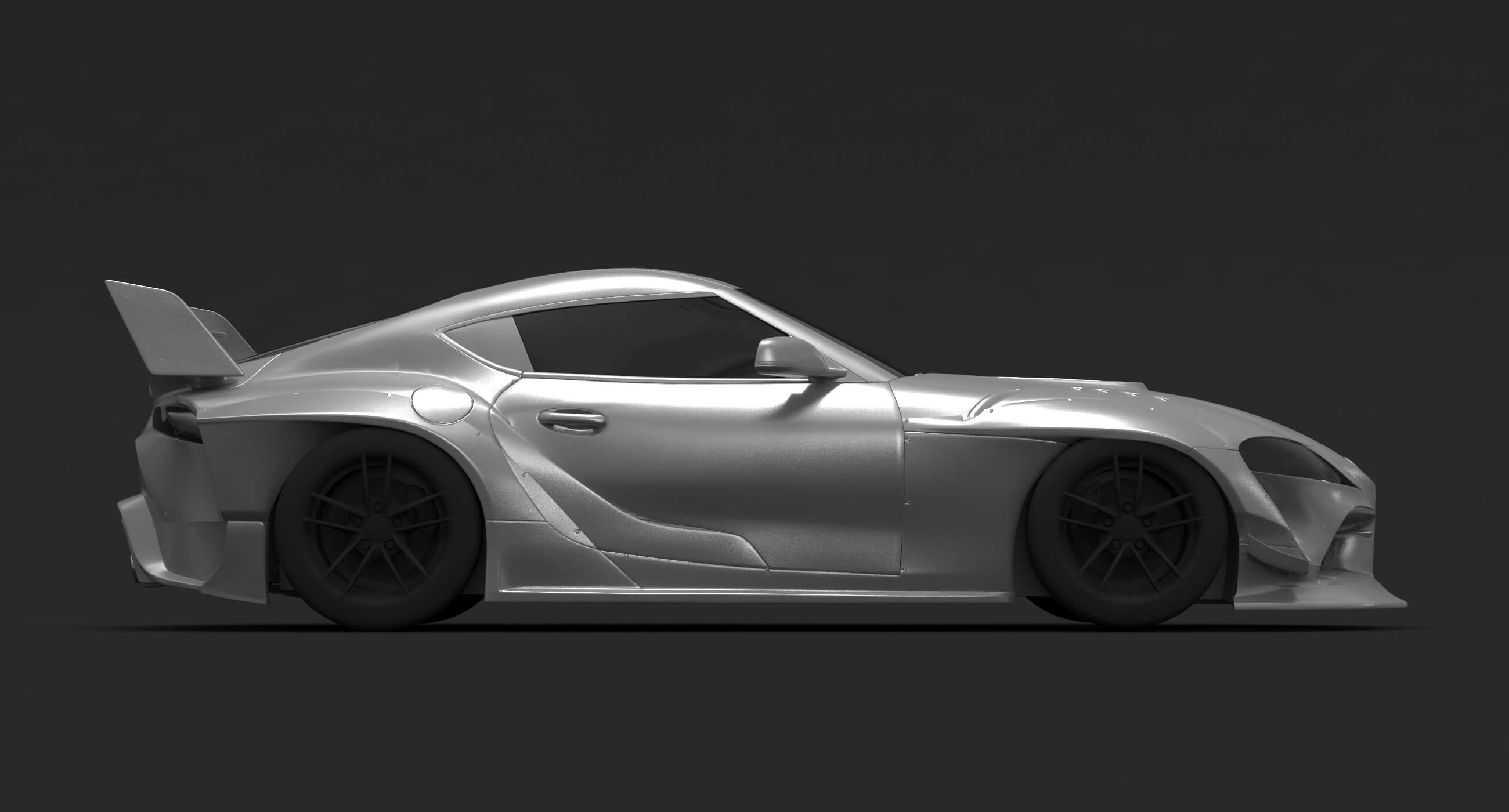 Toyota Supra A90 Liberty Walk Body Kit 3D Model by bayazoff