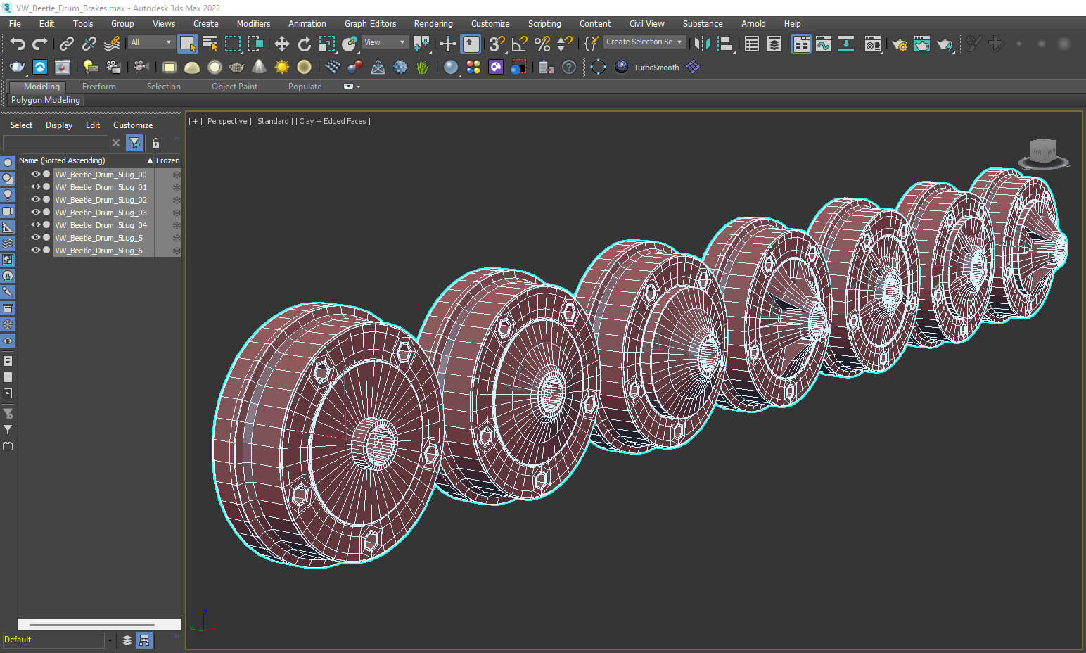 VW Beetle Brake Drums 5Lug Printable 3D Print Model by bayazoff