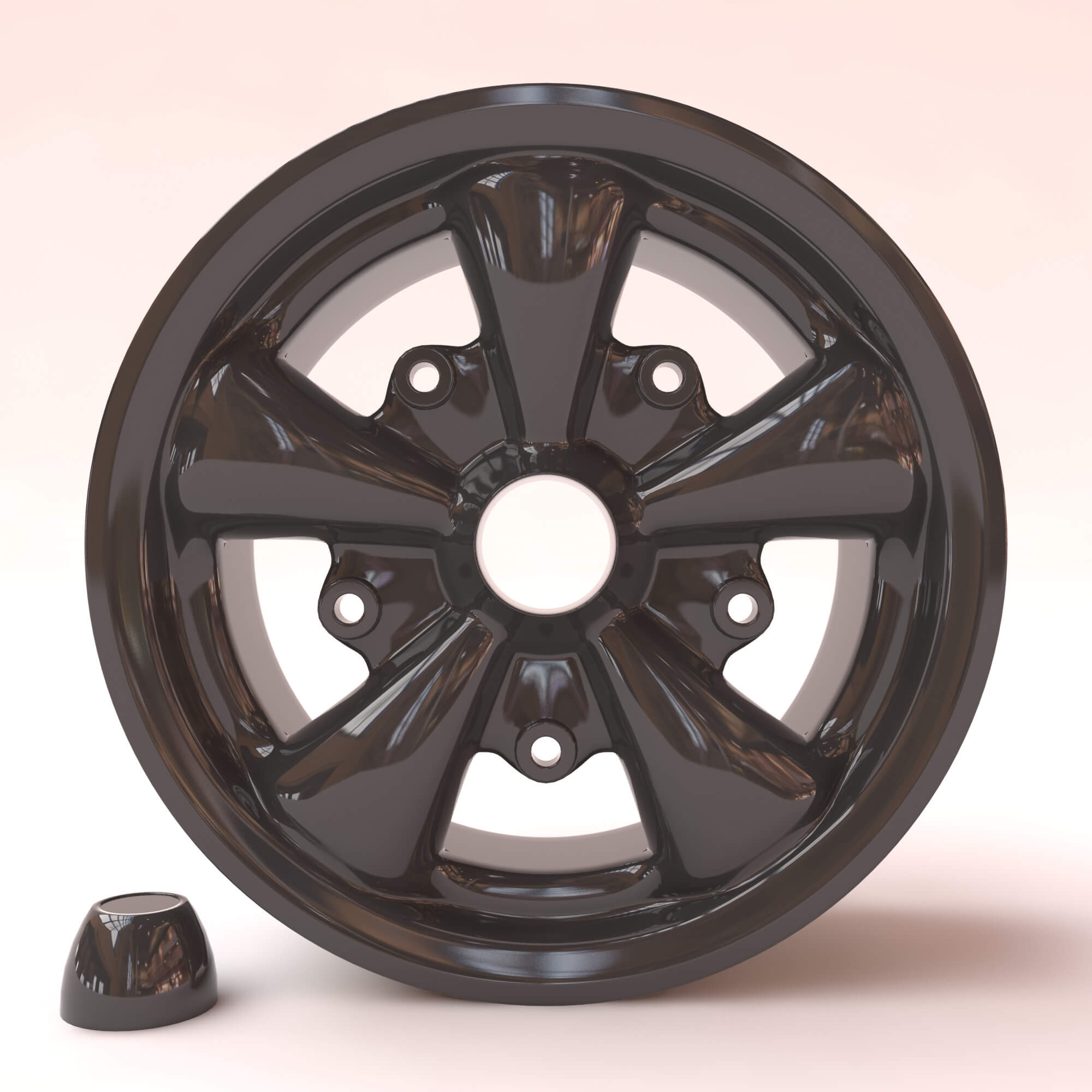 VW Empi 5 Spoke Wheels 3D Model by bayazoff