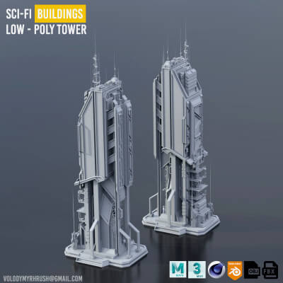 Sci-Fi Building Tower Skyscraper