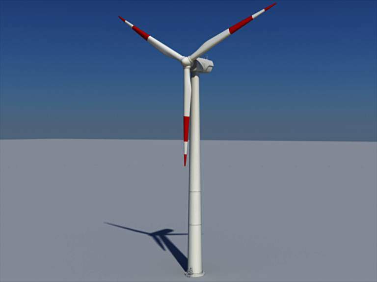 Land Wind Turbine 3D Model by Behr Bros