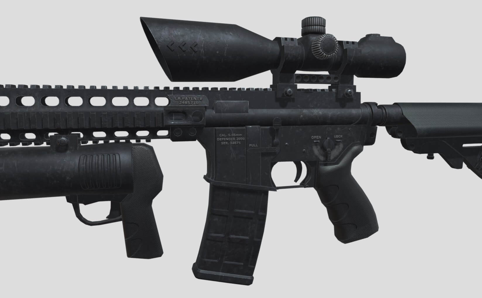Assault Riffle Defender2000 - 3D Model by Belias