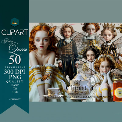 Clipart Fairy Queen and Backgrounds Transparent PNG