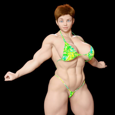 Bertha Character Body and Head Morphs for Genesis 8 Female by bikdingle