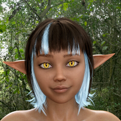 Bikdingle Dark Elf Ears Morph for Genesis 8 Female