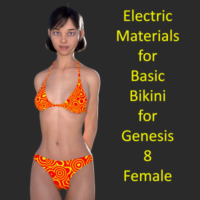 Electric Materials for Basic Bikini for Genesis 8 Female