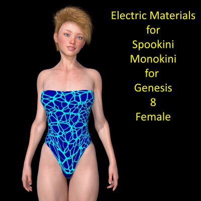 Electric Materials for Spookini Bikini for Genesis 8 Female by bikdingle