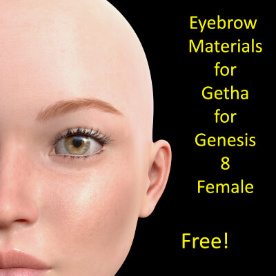 Eyebrow Materials for Getha for Genesis 8 Female