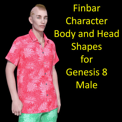 Finbar Character Body and Head Morphs for Genesis 8 Male