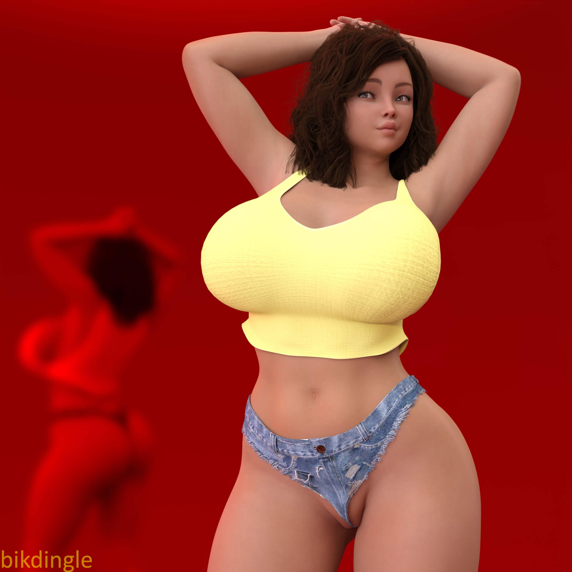Betty Ultra Shorts 3D Render RenderHub Gallery