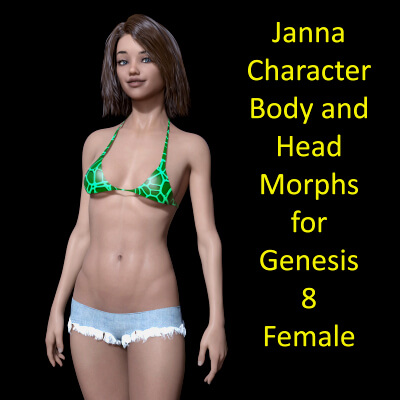 Janna Character Body and Head Morphs for Genesis 8 Female by bikdingle
