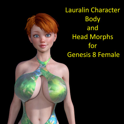 Lauralin Character Body and Head Morphs for Genesis 8 Female by bikdingle