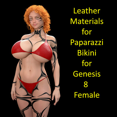 Leather Materials for Paparazzi Bikini for Genesis 8 Female