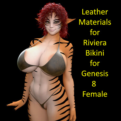 Leather Materials for Riviera Bikini for Genesis 8 Female by bikdingle