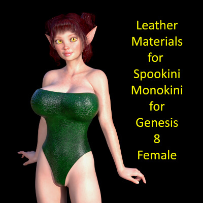 Leather Materials for Spookini Monokini for Genesis 8 Female by bikdingle