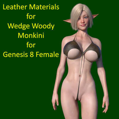 Leather Materials for Wedge Woody Swimsuit by bikdingle