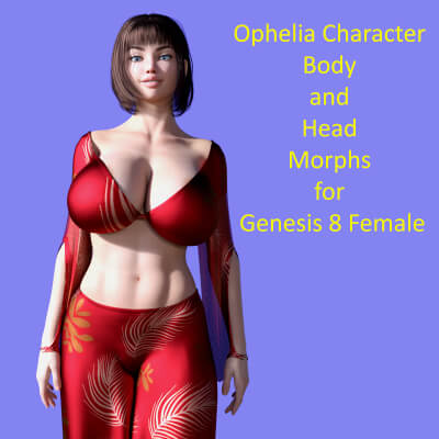 Ophelia Character Body and Head Morphs for Genesis 8 Female