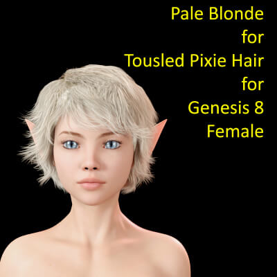 Pale Blonde for Tousled Pixie Hair for Genesis 8 Female