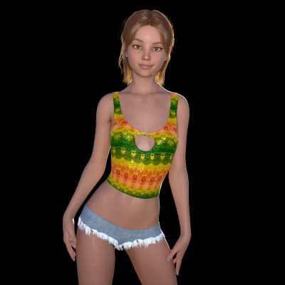 Peach Character Body and Head Morphs for Genesis 8 Female by bikdingle