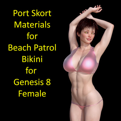 Port Skort Materials for Beach Patrol Bikini for G8F by bikdingle