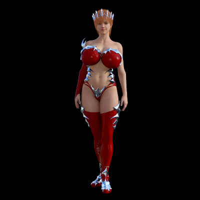 Red and Steel Material for Endless Corruption Outfit for G8F
