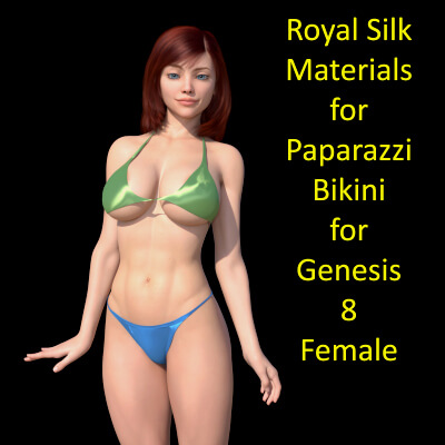 Royal Silk Materials for Paparazzi Bikini for Genesis 8 Female