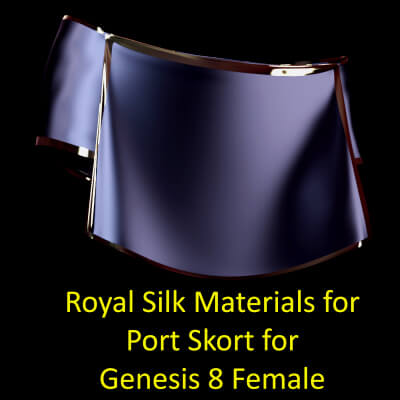 Royal Silk Materials for Port Skort for Genesis 8 Female
