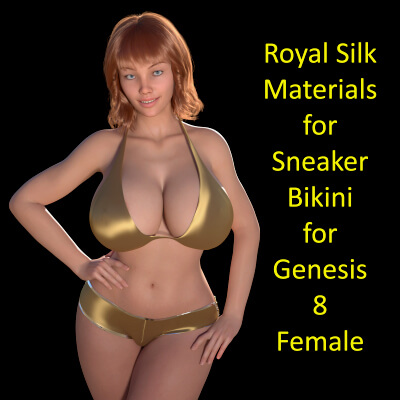 Royal Silk Materials for Sneaker Bikini for Genesis 8 Female by bikdingle