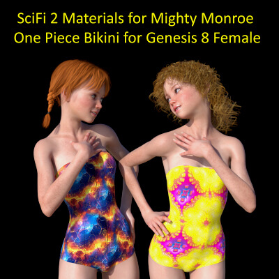 Sci-Fi 2 Mats for Mighty Monroe One Piece Bikini for G8F