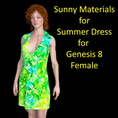 Sunny Materials for Summer Dress 2025 for Genesis 8 Female
