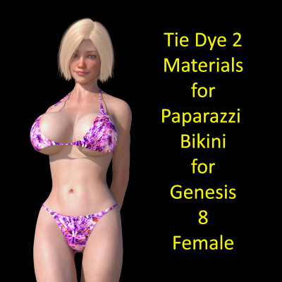 Tie Dye 2 Mats for Paparazzi Bikini for Genesis 8 Female