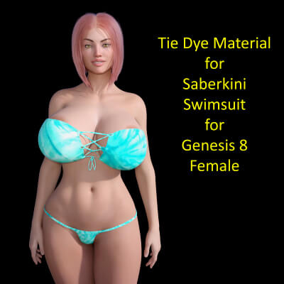 Tie-Dye Materials for Saberkini Swimsuit for G8F by bikdingle