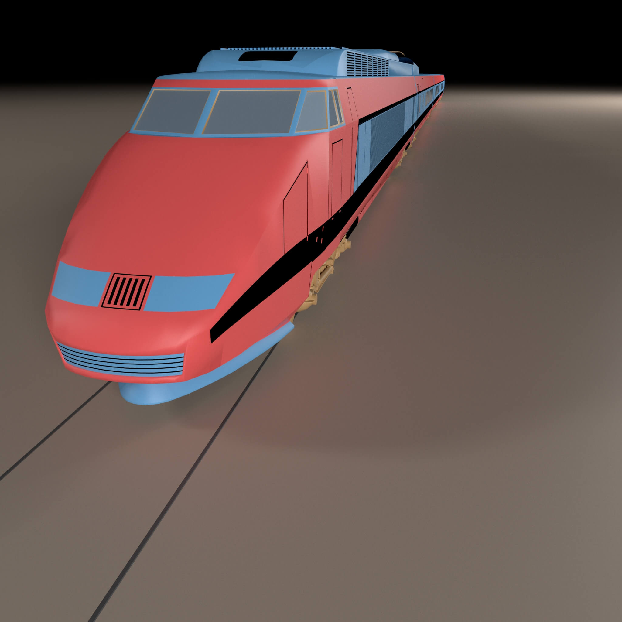 Passenger Train - 3D Model by BILALGOK