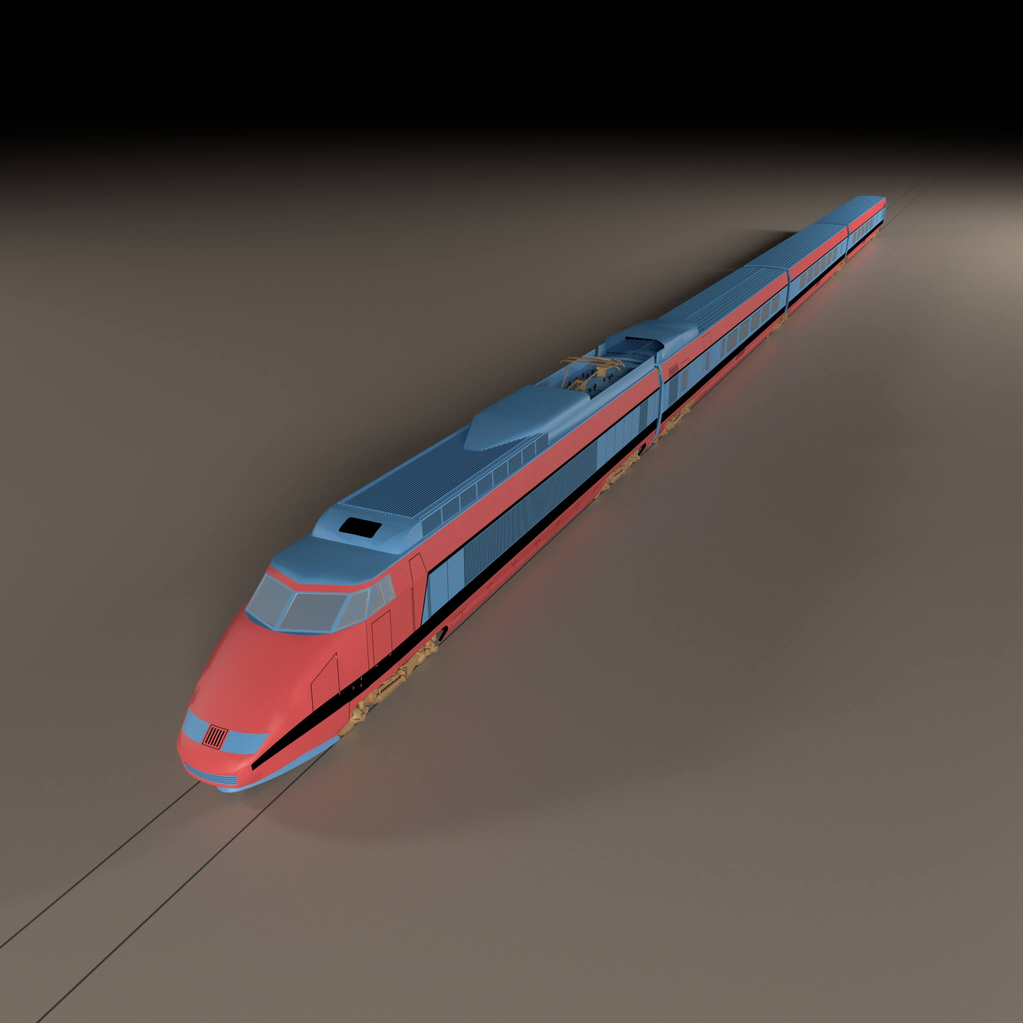Passenger Train - 3D Model by BILALGOK