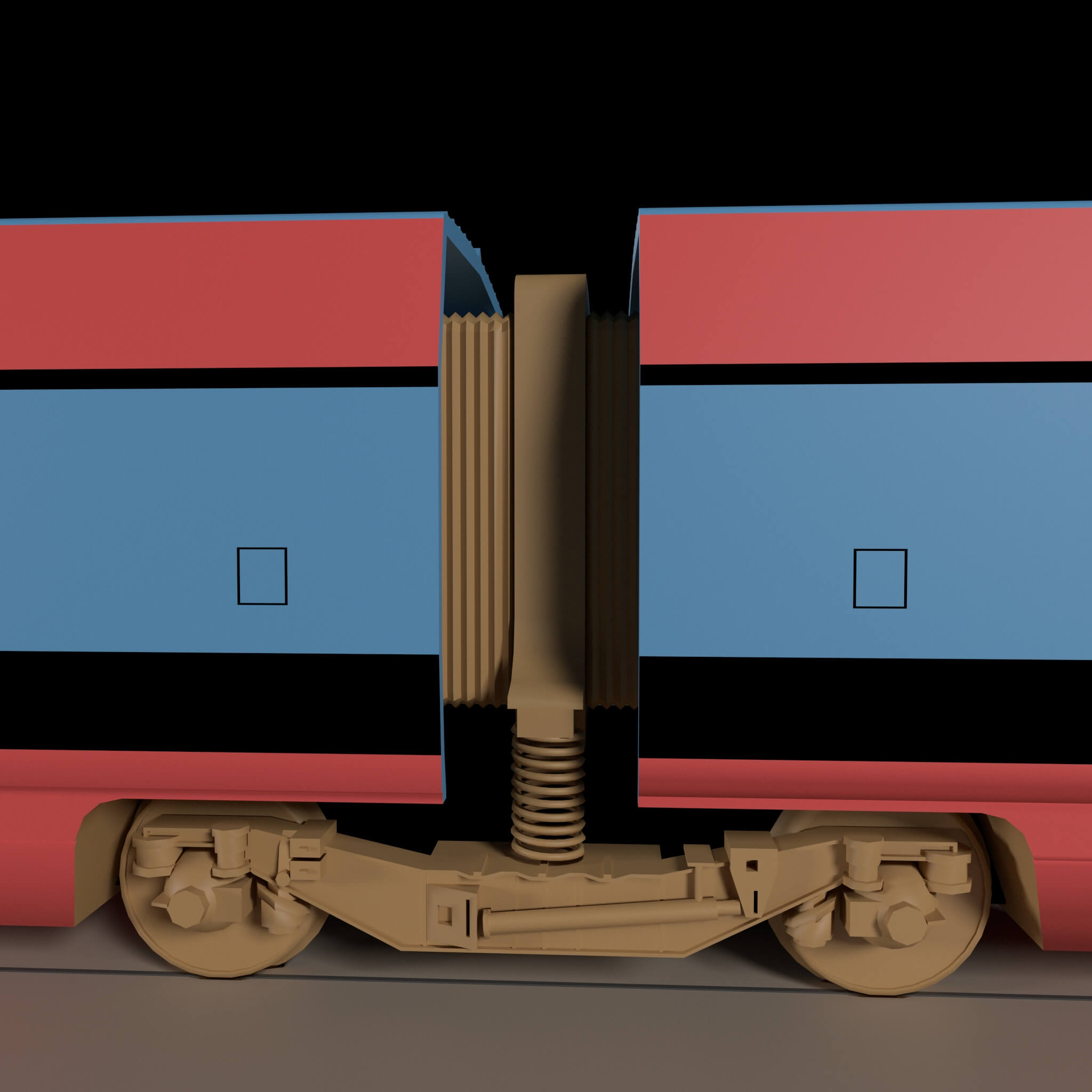 Passenger Train - 3D Model by BILALGOK