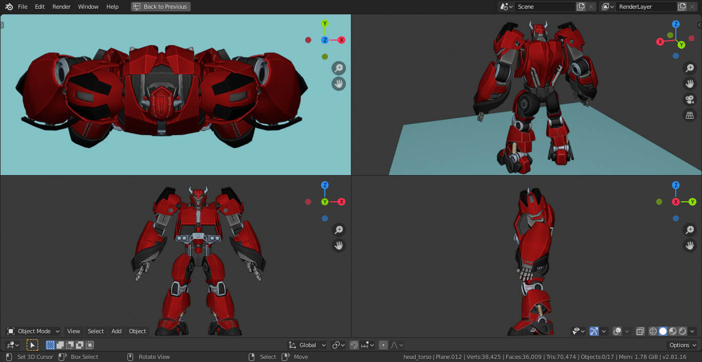 Cliffjumper Transformers Prime Rig - 3D Model by billnguyen1411