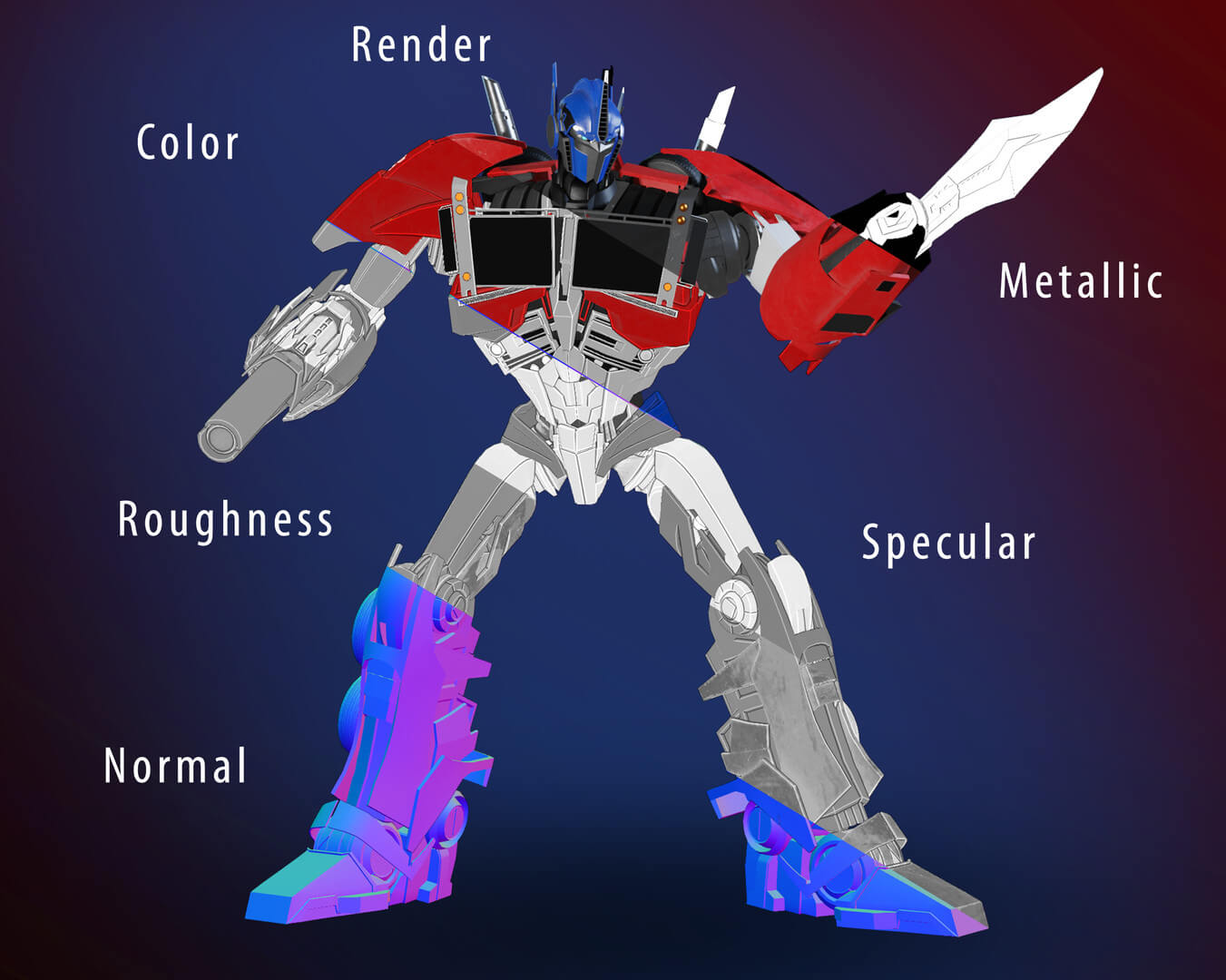 Optimus Prime Transformers Prime Rig 3D Model by billnguyen1411