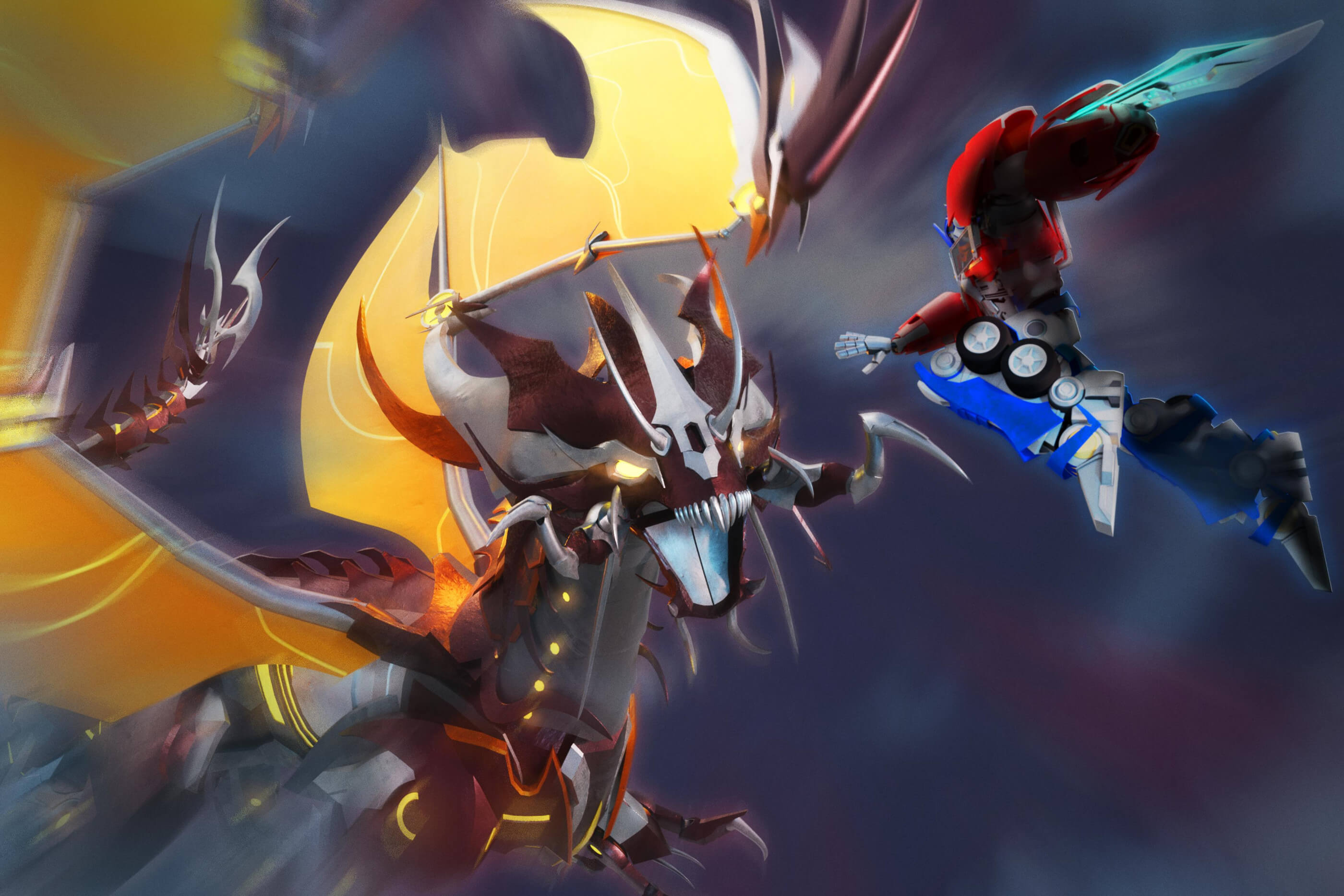 Predaking Transformers Prime Dragon Rig 3D Model by billnguyen1411