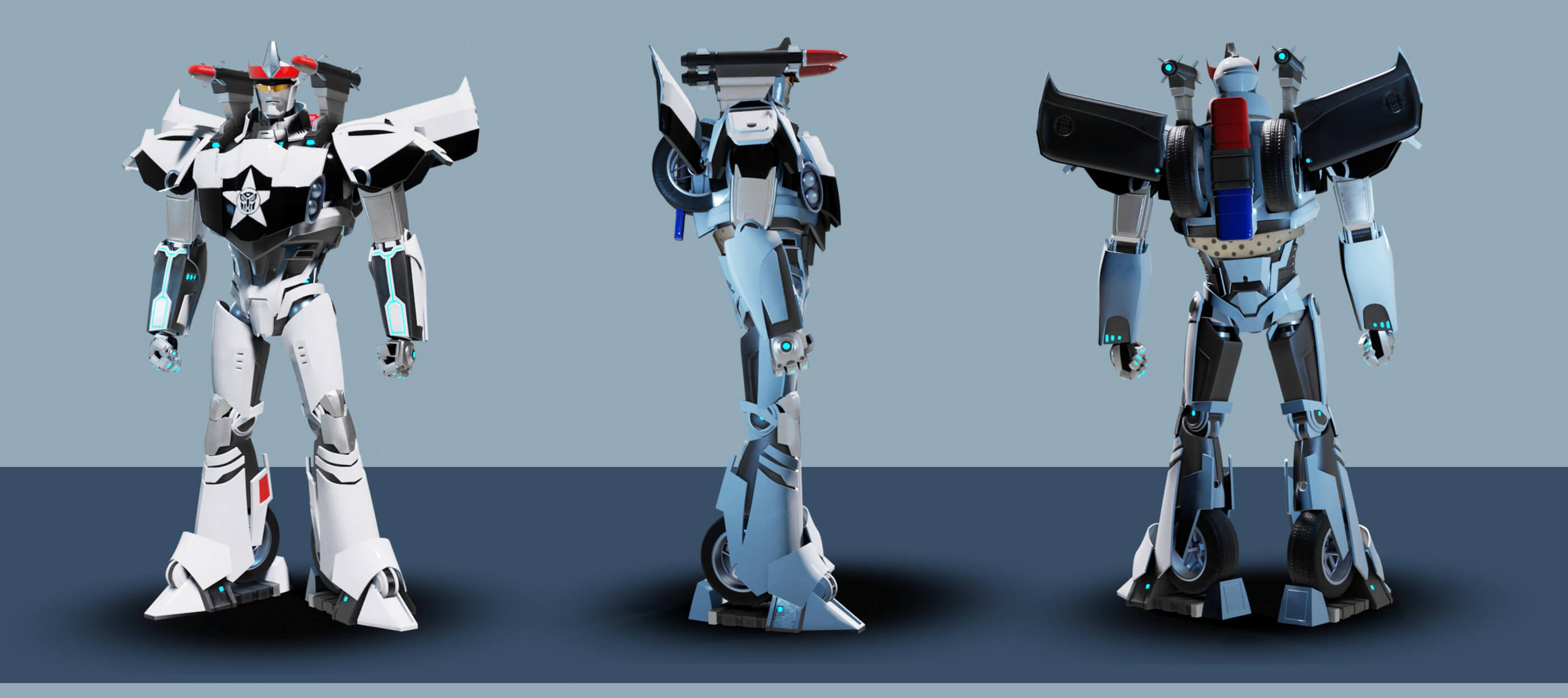 Prowl Transformers Prime Rig - 3D Model by billnguyen1411